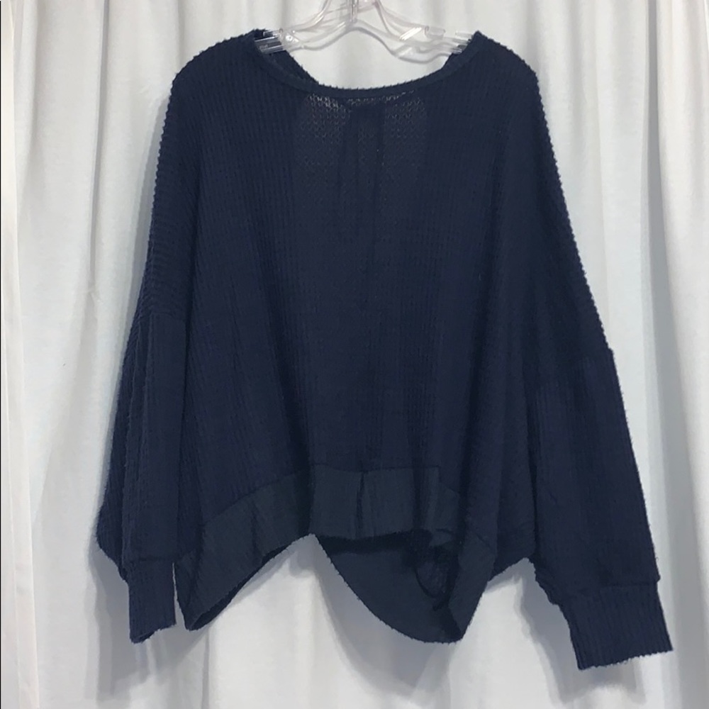 Open Back Navy Blue Sweater